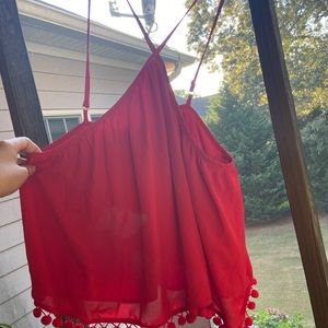 Show Me Your Mumu Red Tank